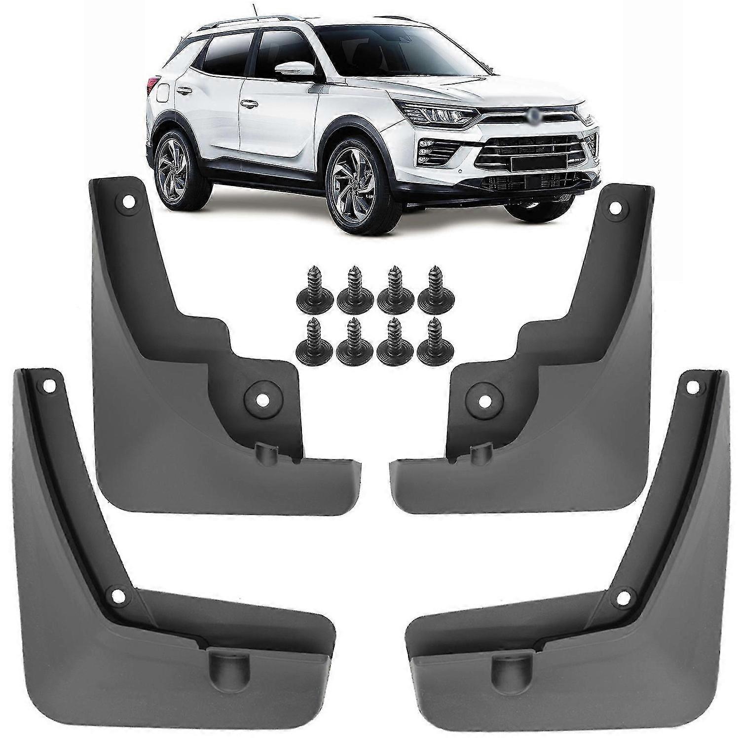 Car Mud Flaps Splash Guards Compatible with SsangYong Ssang Yong Korando C300 2019 2020 2021 Mudflap