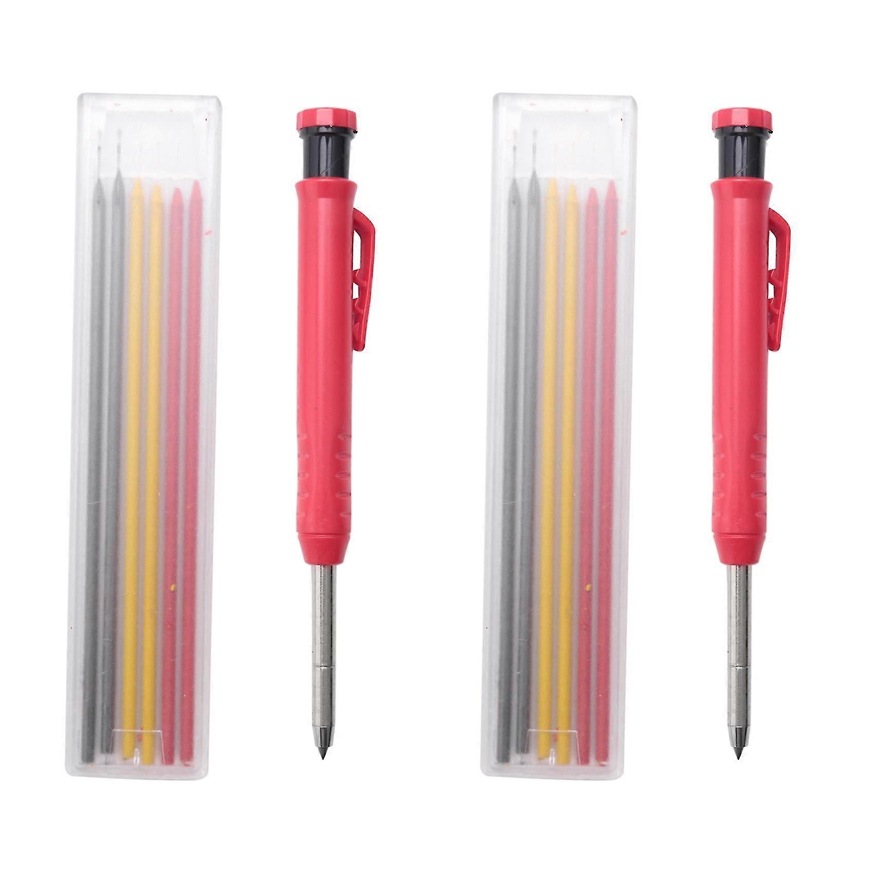 2X Carpenter Pencil Set, for Carpenter Woodworking Architect, A