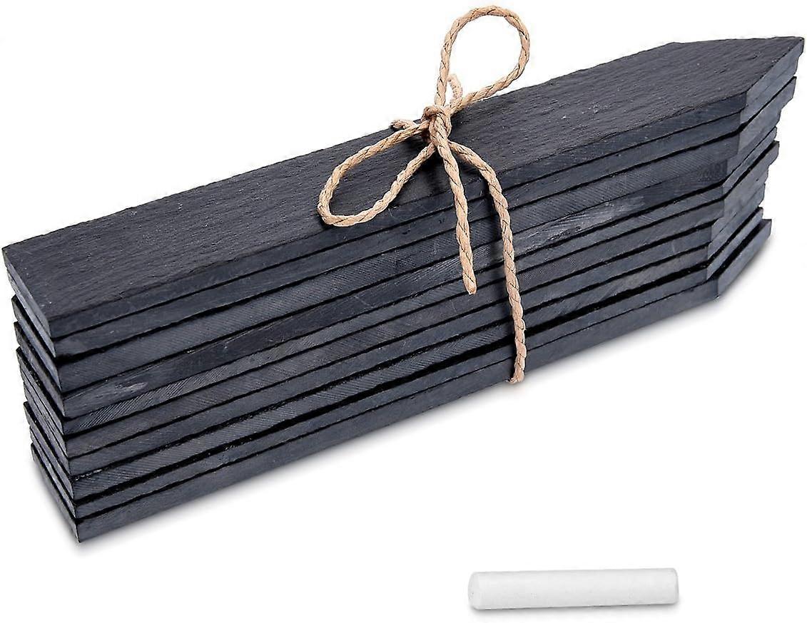 Étiquettes de jardin réutilisables en pierre d’ardoise, durables pour une utilisation à long terme, adaptées à l’organisation du jardin et à l’écriture facile à la craie, facilement nettoyées pour