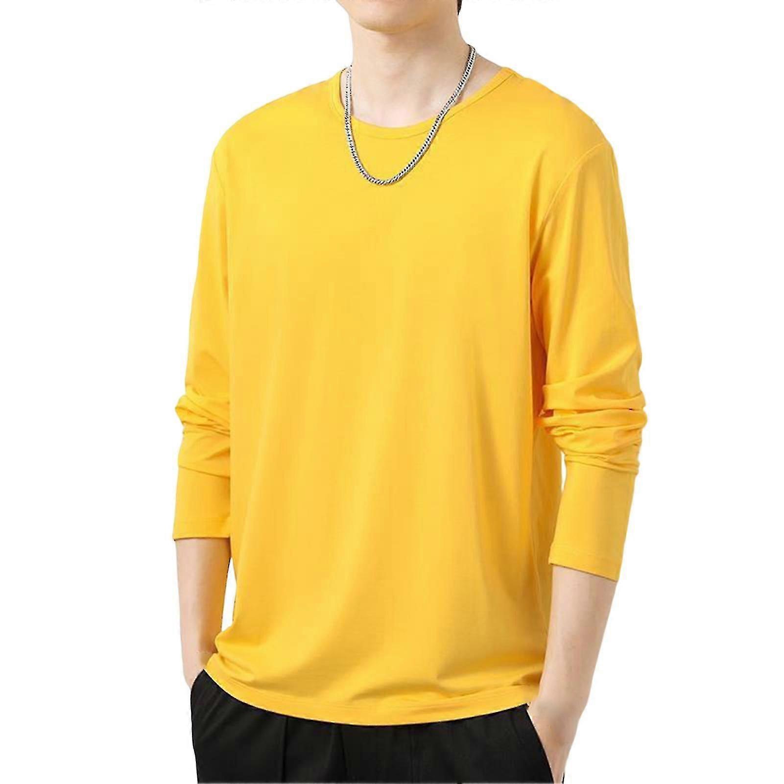 Herr O-ringad långärmad höst pullover t-shirt för dagligt bruk