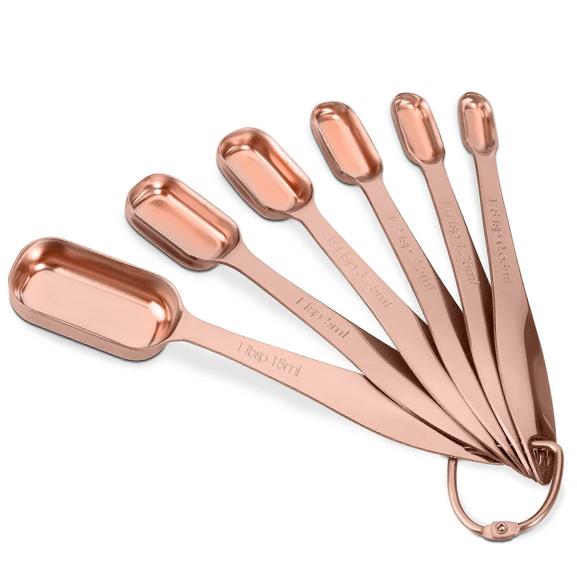 6 Measuring Spoons with Good Handle for Precise Cooking and Baking