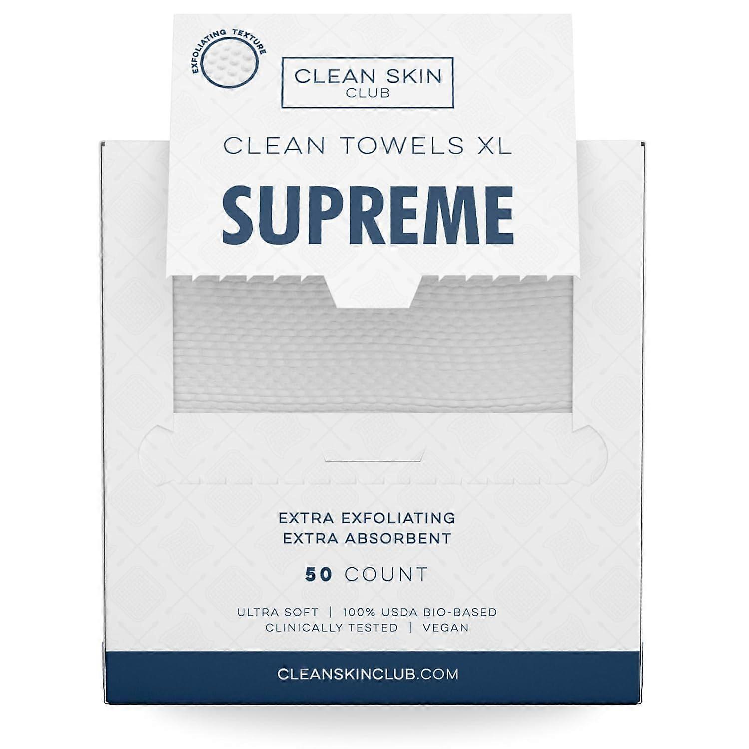 50 Count Supreme Ultra Soft Towels for Makeup Remover Dry Wipes Eczema Association Accepted XL Size