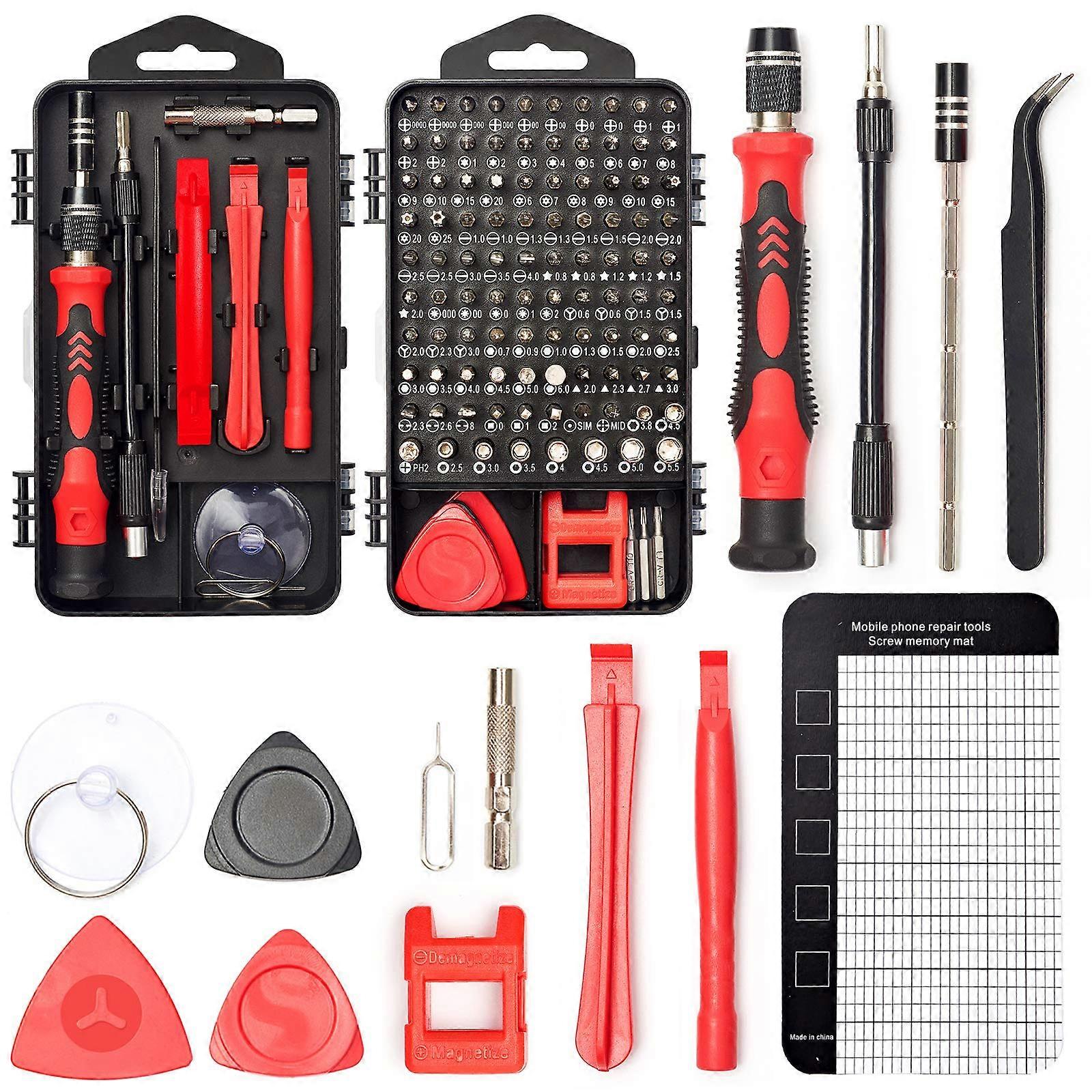 Precision Screwdriver Set 122 in 1 Magnetic Repair Tool Kit for Computer and iPhone with Durable Carrying Case