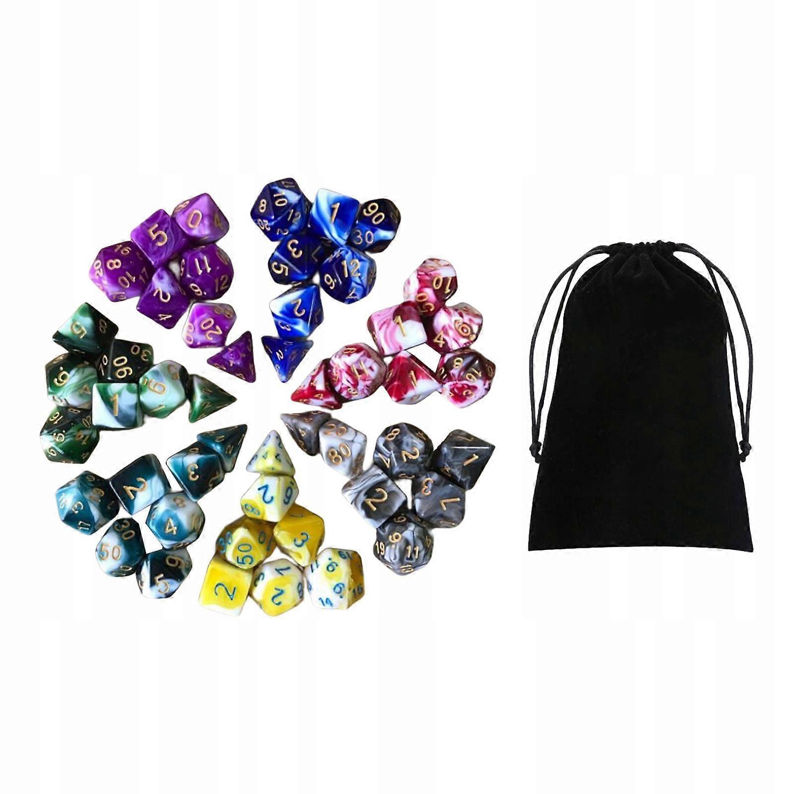 49 Polyhedral Dices Set Toys D D20 For Dnd Math Teaching Table Games
