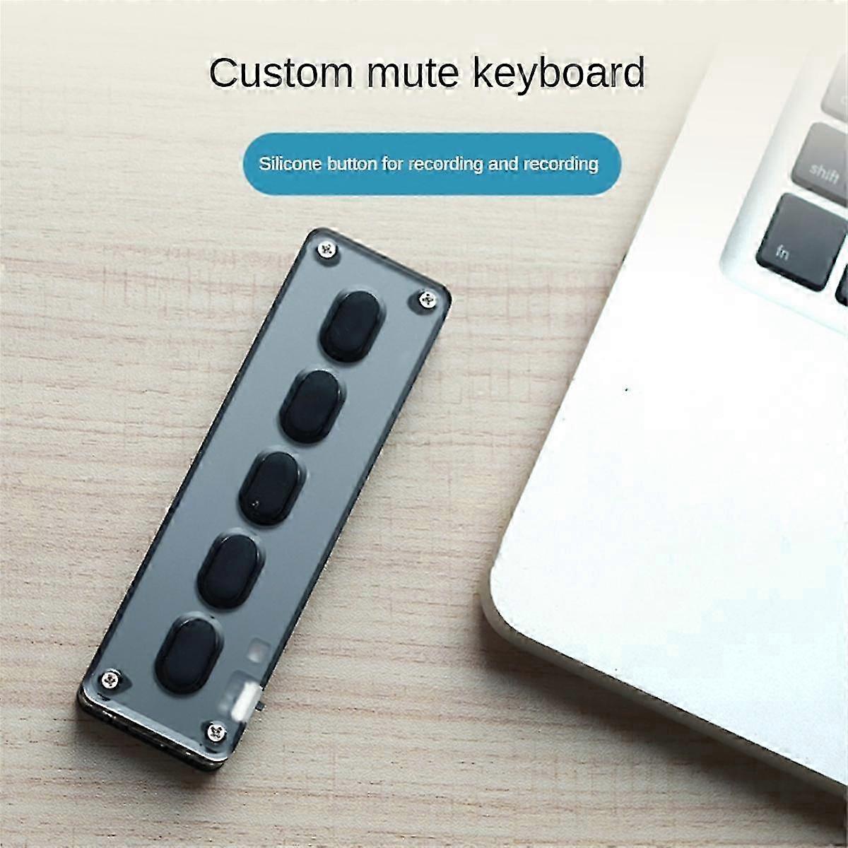 5 Keys Custom Keypad Macro Programmable Bluetooth Keyboard Copy Paste ...
