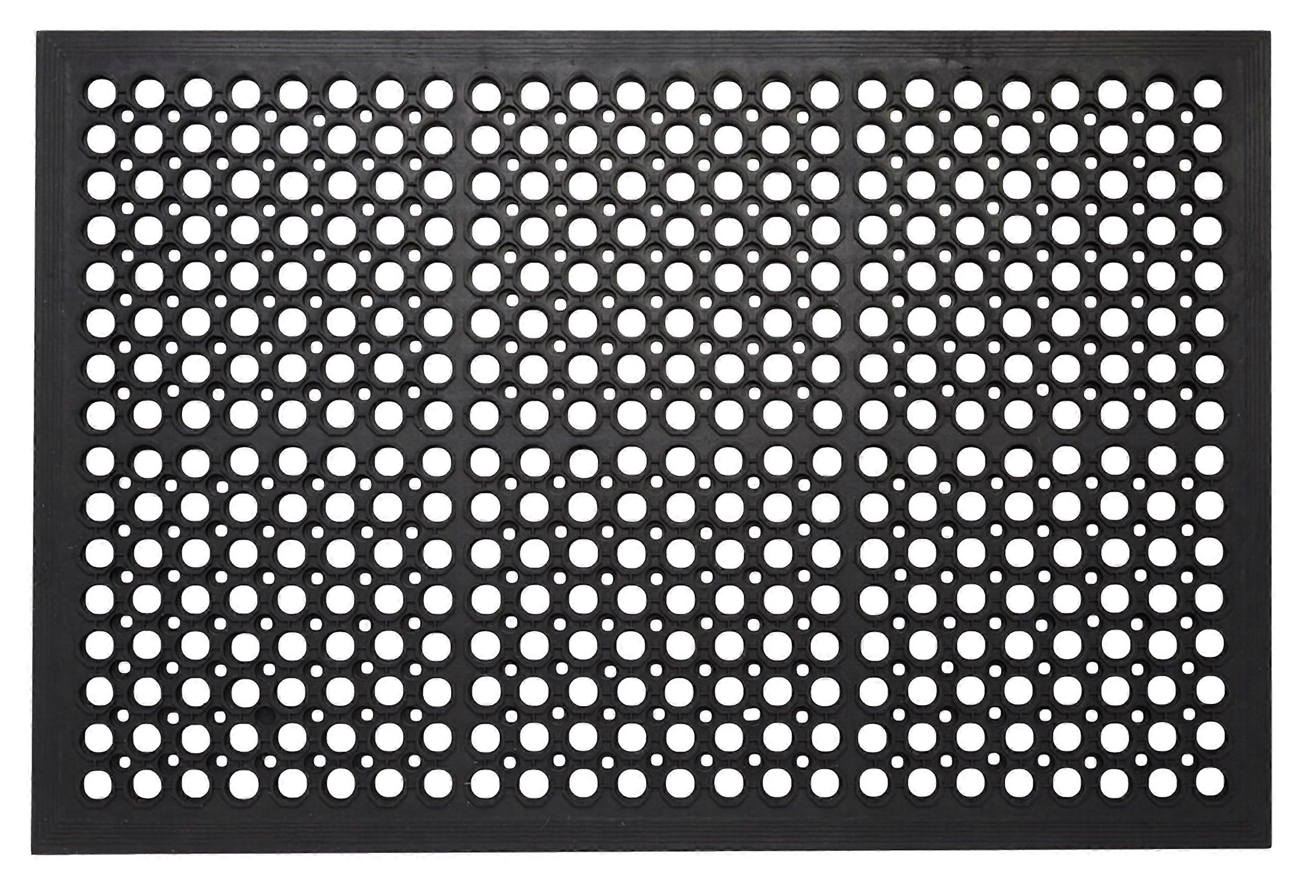 A1HC All Purpose Anti Fatigue Versatile Rubber Floor Mat with Drain Holes – Workplace, Restaurant