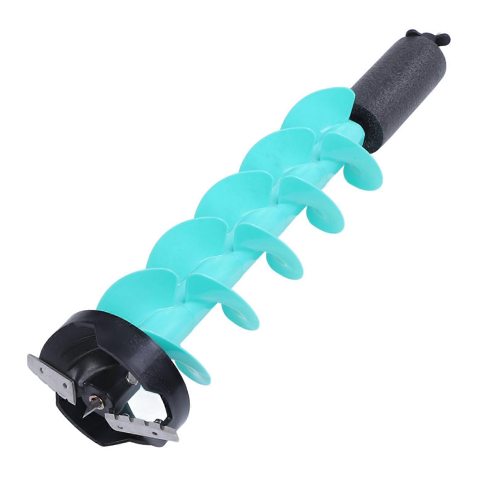 Ice Fishing Electric Drill Nylon Floating Auger with 2 Blades and Locating Device 6 Inch Rotating Diameter
