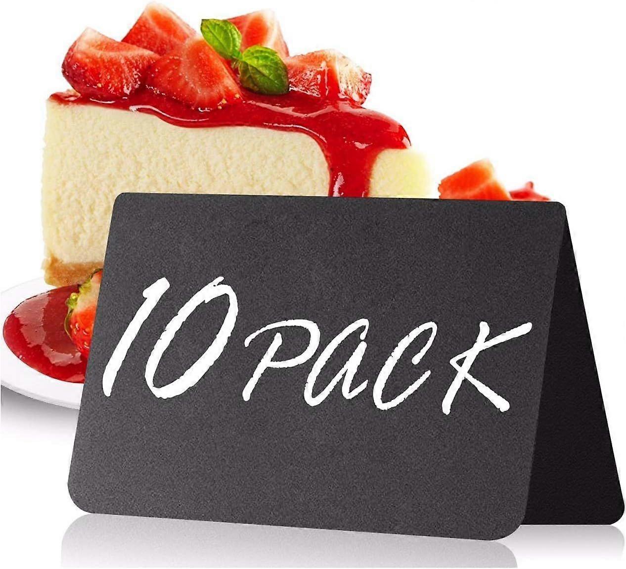 Dww-10 pices Mini Tableau Noir Double Face 10x7 cm pour Buffet - TABLES - Mariage - Petit Tableau Noir - Boulangerie - Buffet - Signes Pour la Nourrit