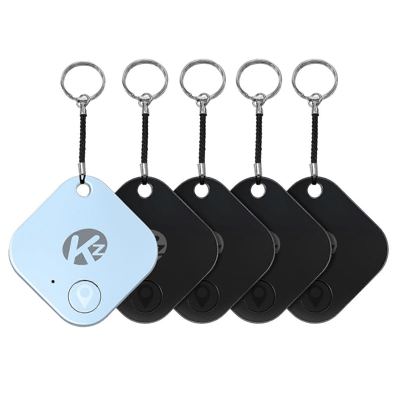 Bluetooth Air Tracker Tag 5 Pack for iOS and Android, Key Finder with Loud Ring, Replaceable Battery, Ideal for Wallets and Backpacks