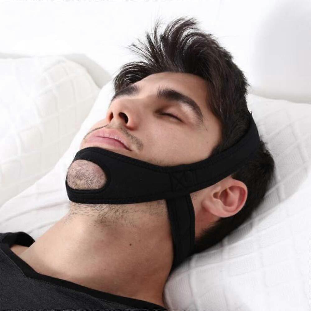 Anti Snoring Chin Strap for Sleep Apnea Relief, Adjustable CPAP Compatible, Comfortable Fabric, One Size Fits All