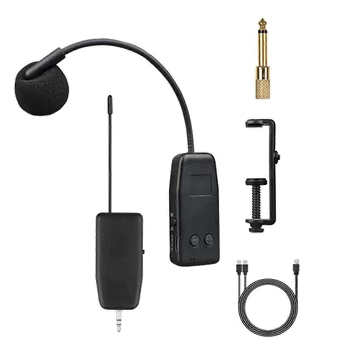 2.4G Wireless Microphone System for Violin, Cello, Guitar Clip-on Transmitter and Receiver, 50 Mete