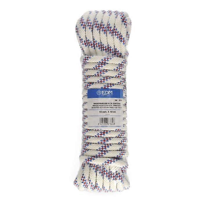 Polyester Rope - EDM - Tricolor - 10 m - High Tenacity - 10 mm Diameter