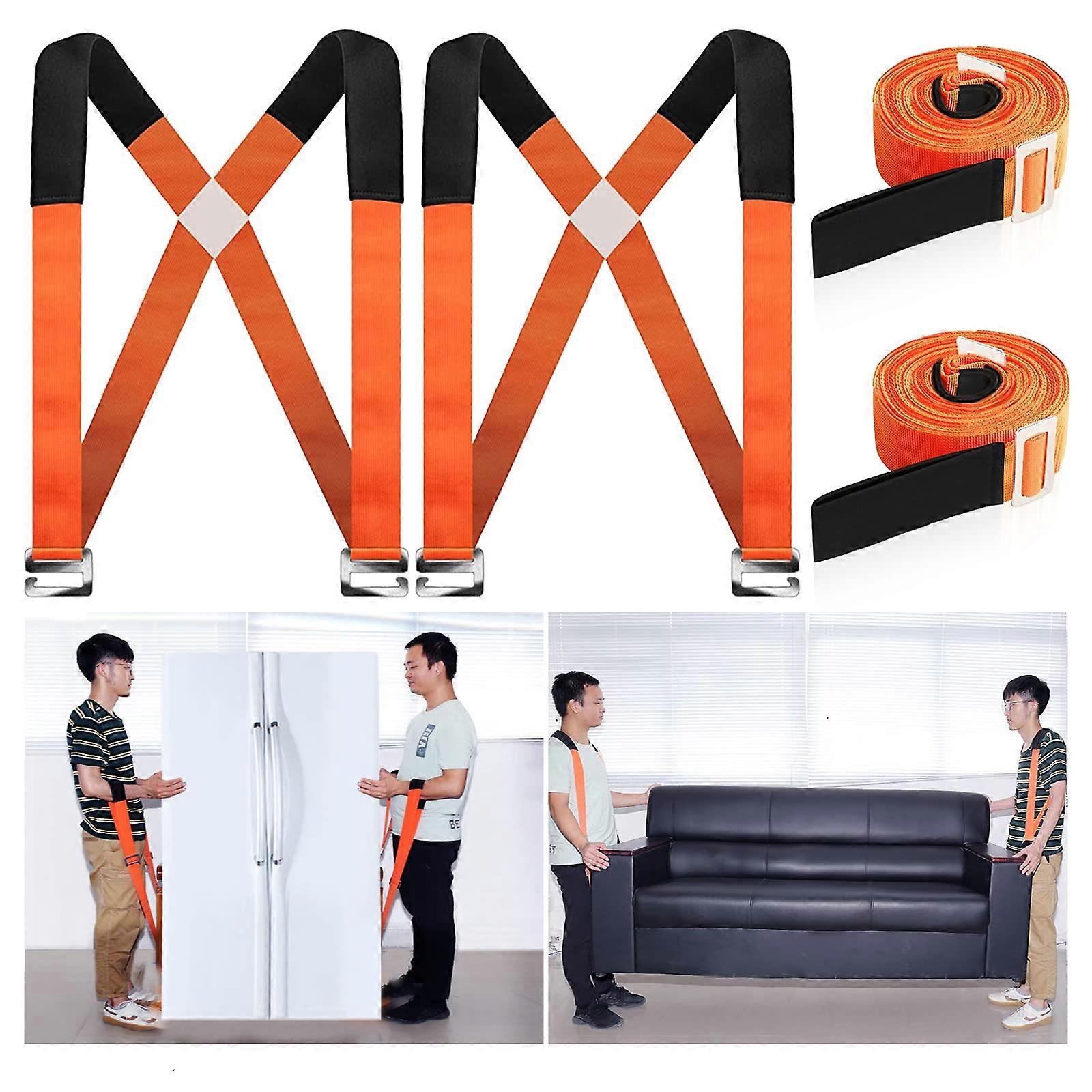Lifting Straps with Thickened Sponge Pads, Adjustable 2Person Shoulder Lifting for Furniture, 800lbs
