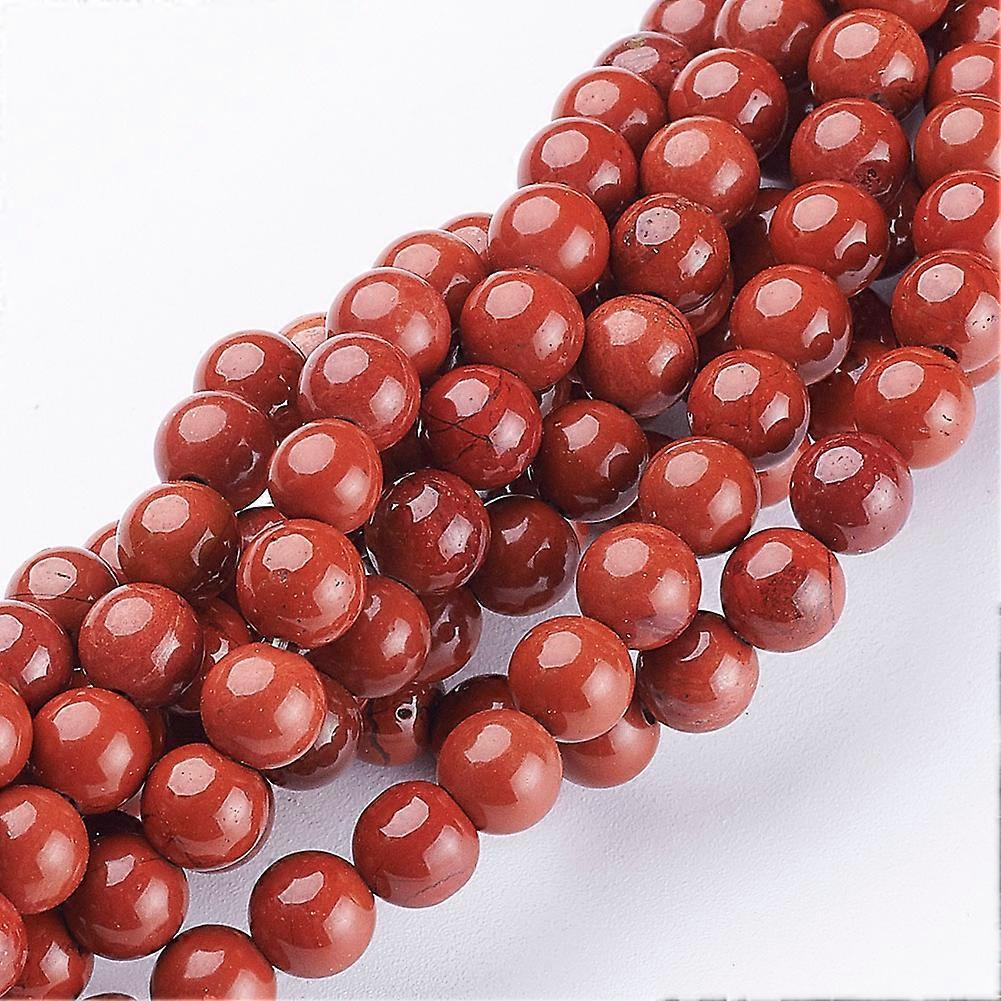 5Strands Grade AB+ Natural Red Jasper Round Beads Strands FireBrick Loose Stones