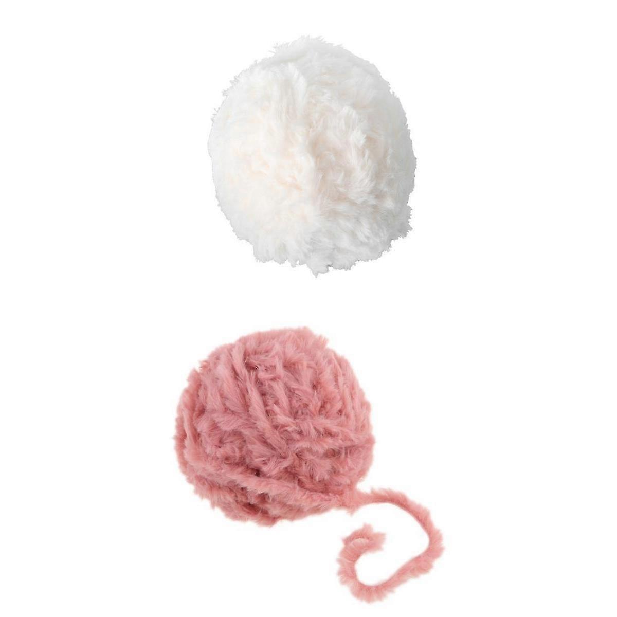 2 Rollen 32 Meter stricken Kunstpelzgarn gewebt für Pullover