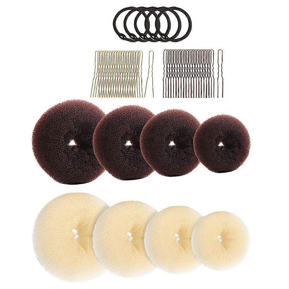 Hair Bun Maker Set Donut Bun Tool u Shaped Bobby P for Women Styling Tool