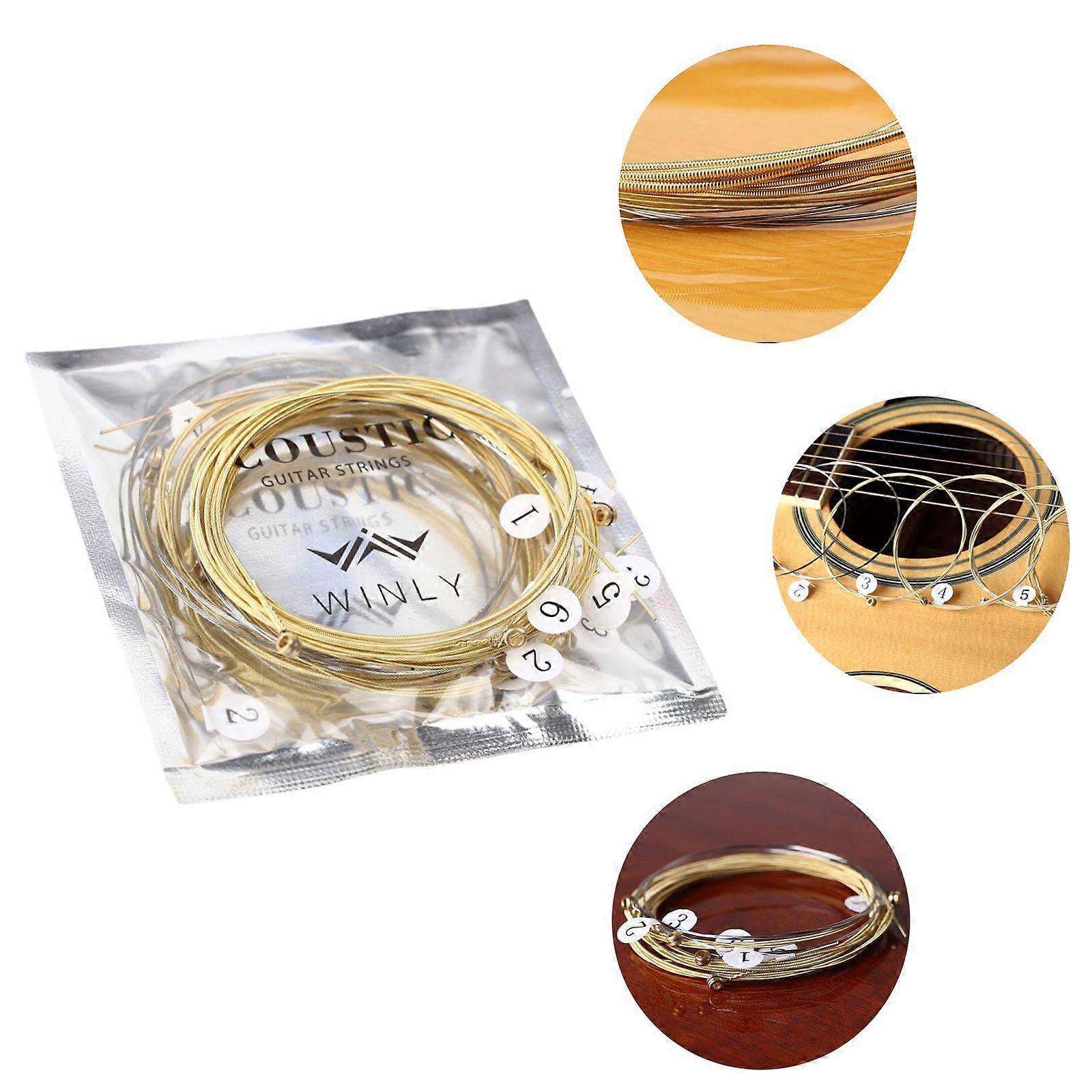 6PCS Lots Acoustic Guitar Strings Set Phosphor Bronze&Steel Strings Accessories