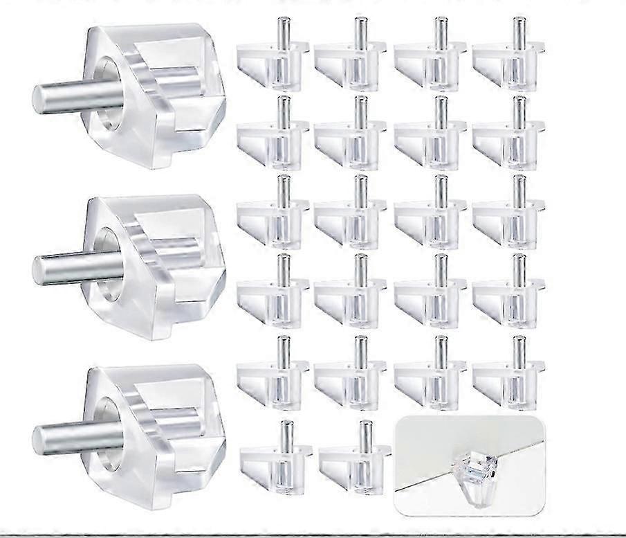40 Pcs 3mm Clear Shelf Pins, Transparent Plastic Shelf Support Pegs Shelf Holder Pins Bracket Cabinet Clips Holder