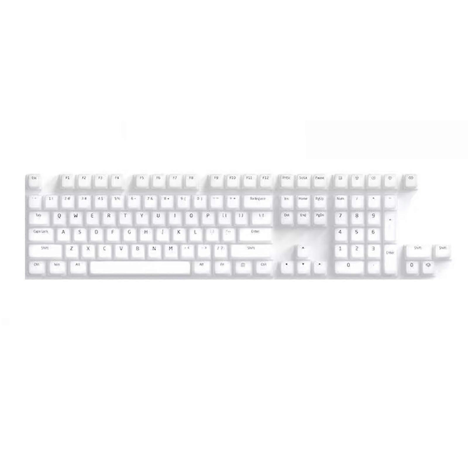 104 Keys Keyboard Key Cap Silicone Mechanical Keyboard Keycaps Set Mechanical Keyboards Keycap for 21/61/87/104/108 Keys White