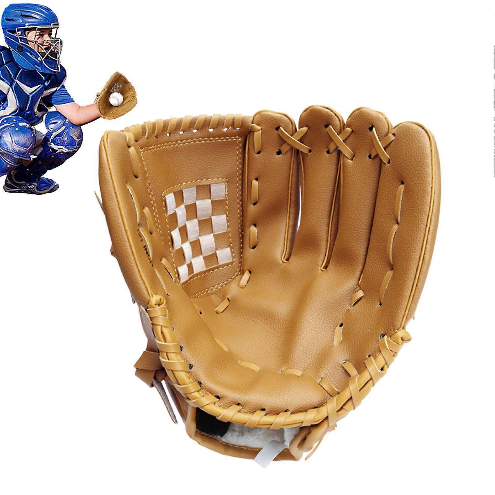 Baseball Glove Left-Handed 12.5-Inch Teeball Softball Mitt For Youth And Adults, Durable Outer Panels