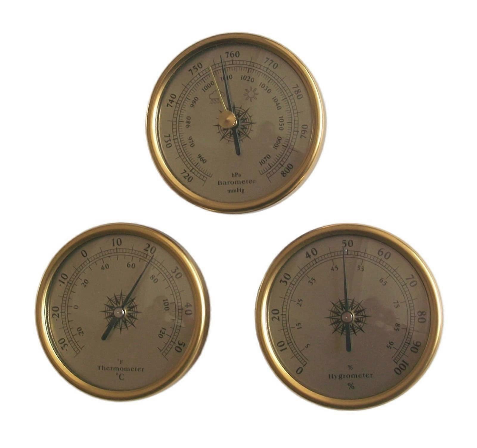 Weather station 7. 2mm diameter trument cluster (thermometer, hygrometer, barometer) weather forecast, temperature