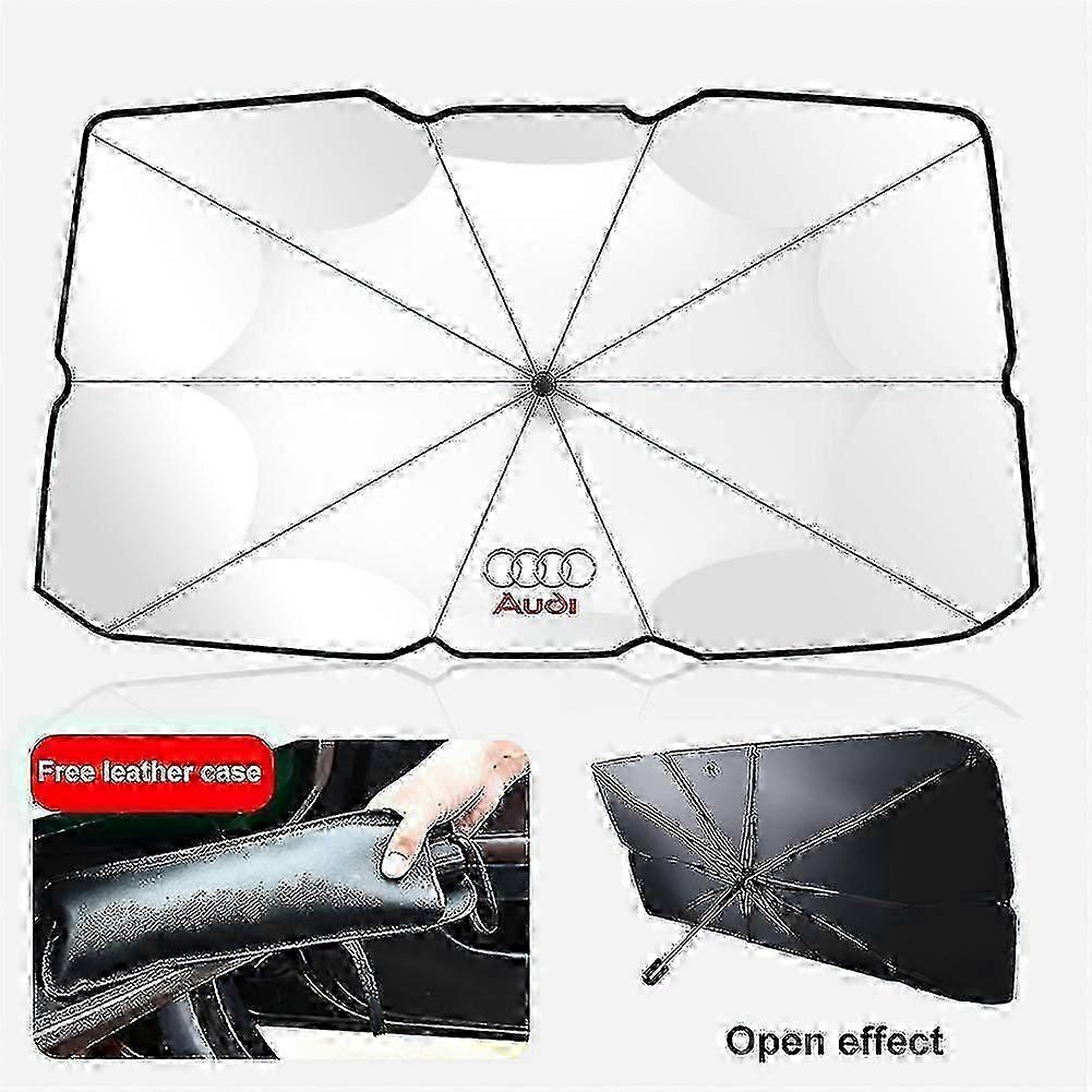 Car Sunshade Windshield Sun Shade, Titanium Silver Cloth Foldable Windshield Sun Shade Umbrella