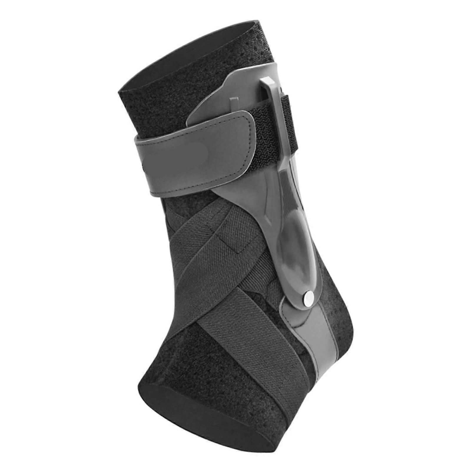 Ankle brace orthosis for sprained ankle, support with lateral stabilizers (C,M)