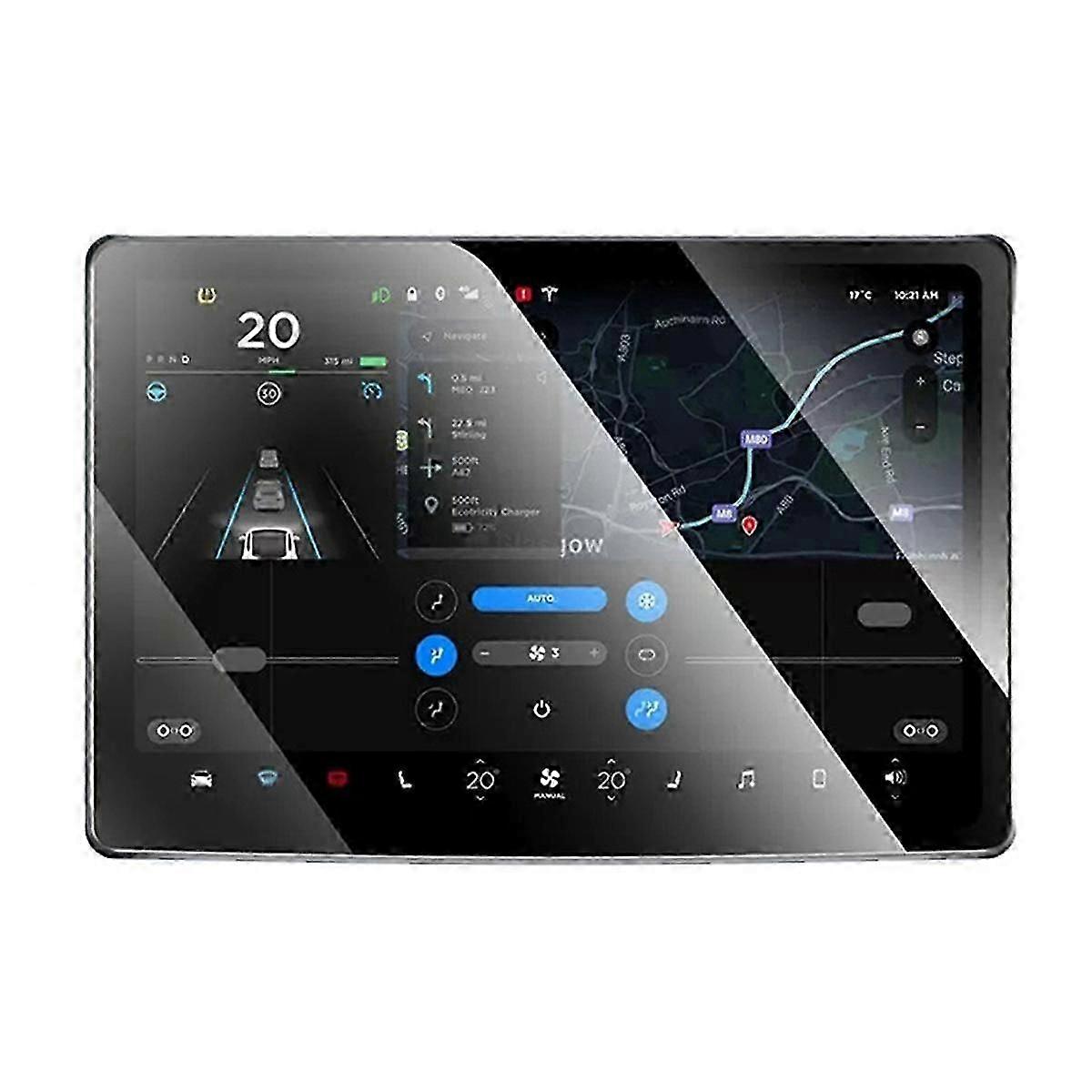 Film de protection trempé pour écran de commande de climatisation et de navigation des Model X et Model S (2022-2024), 1 pièce - A-M