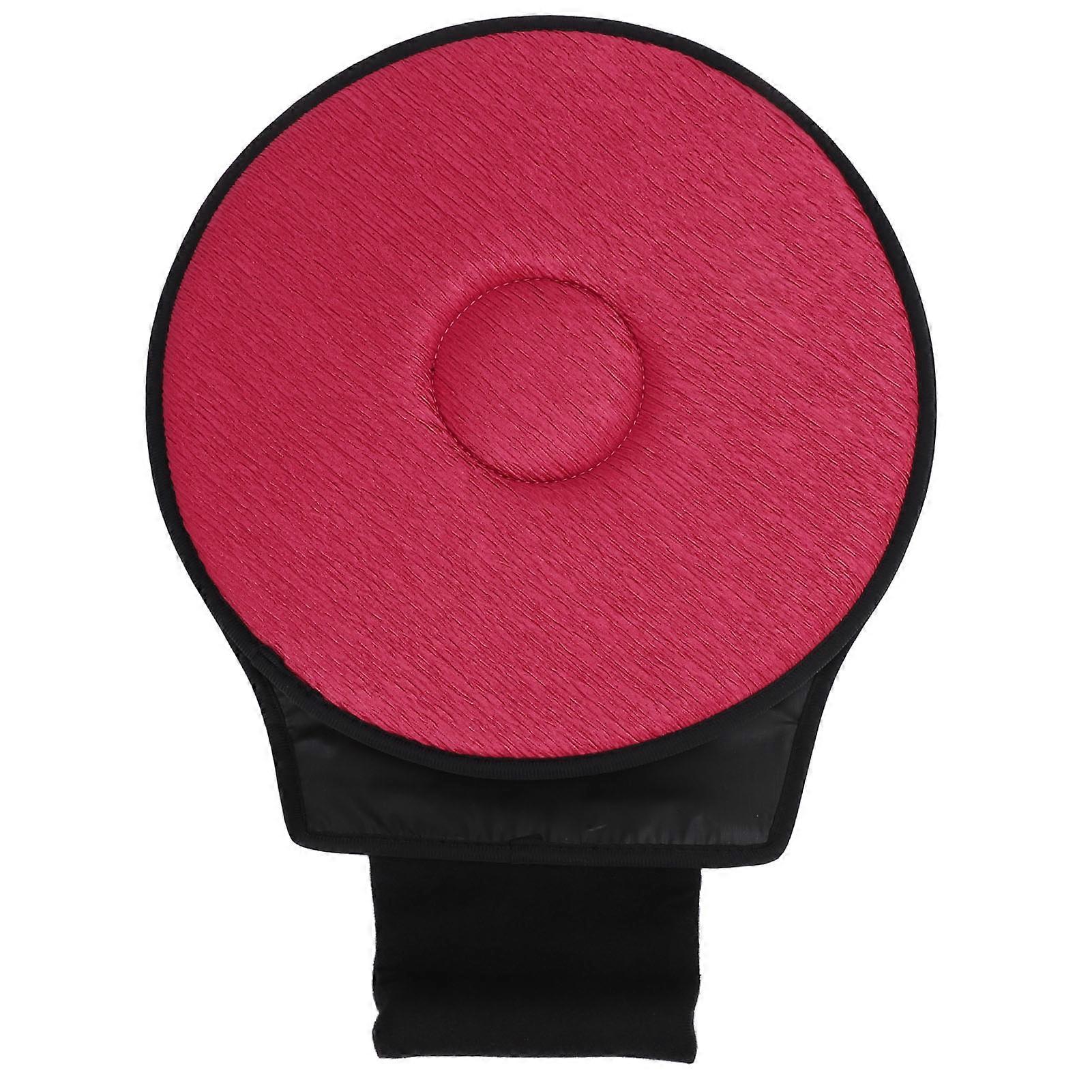 360 Degree Swivel Cushion Portable Memory Foam Rotating Vehicle Cushion for Elderly Office Camping Wine Red