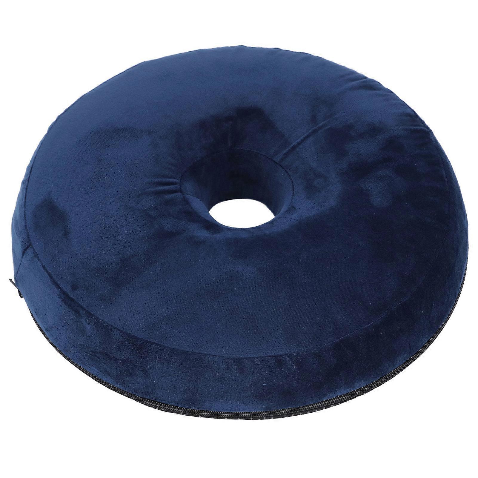 Donut Pillow Seat Cushion Memory Foam Donut Chair Cushions for Postpartum Pregnancy Hemorrhoids Tailbone Relief Navy Blue