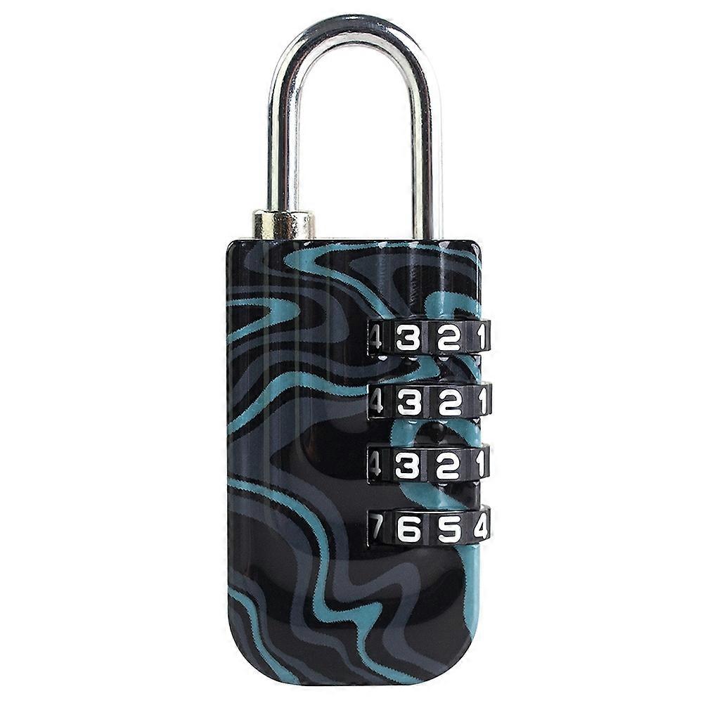 02H4 4-Digit Security Padlock Zinc Alloy Code Lock for Travel Suitcases LuggageZebras