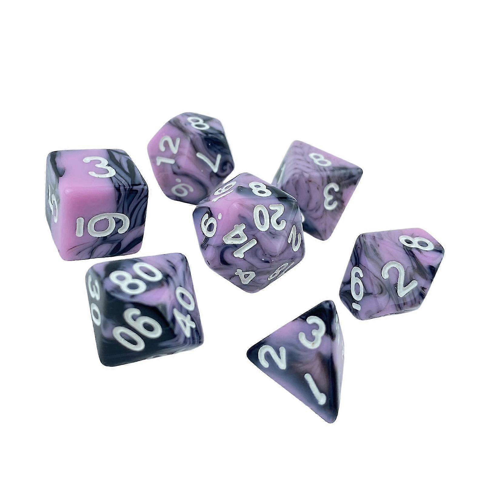 2025 Acrylic Dices D20 D10 D4 Dices Game Board Game White Purple