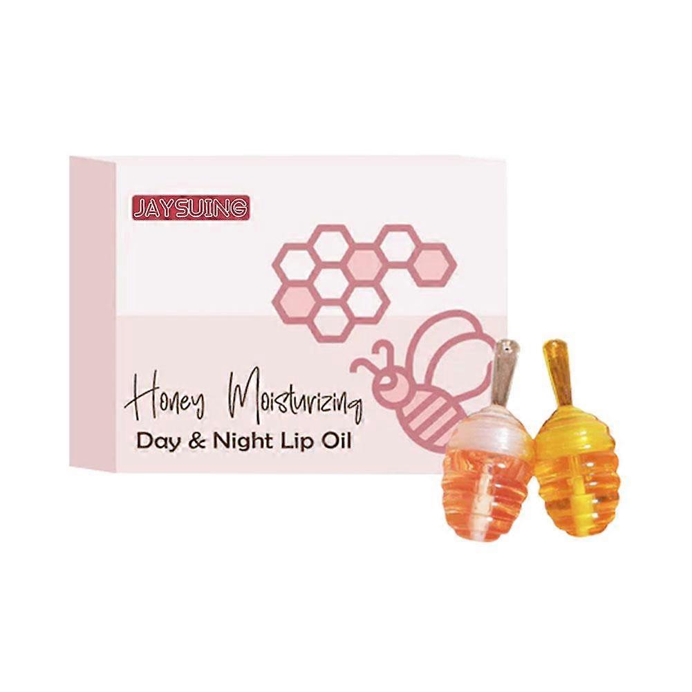 5g*2pcs(A)$Day and night honey moisturizing lip oil to reduce lip lines, repair lip peeling and cracking, moisturizing lip oil JAA02-A014-2-PK1