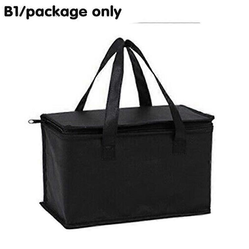 Black small (B) 21*14*17$ insulated lunch bag 6/8 bottled beer insulated bag portable outdoor picnic bag ice pack