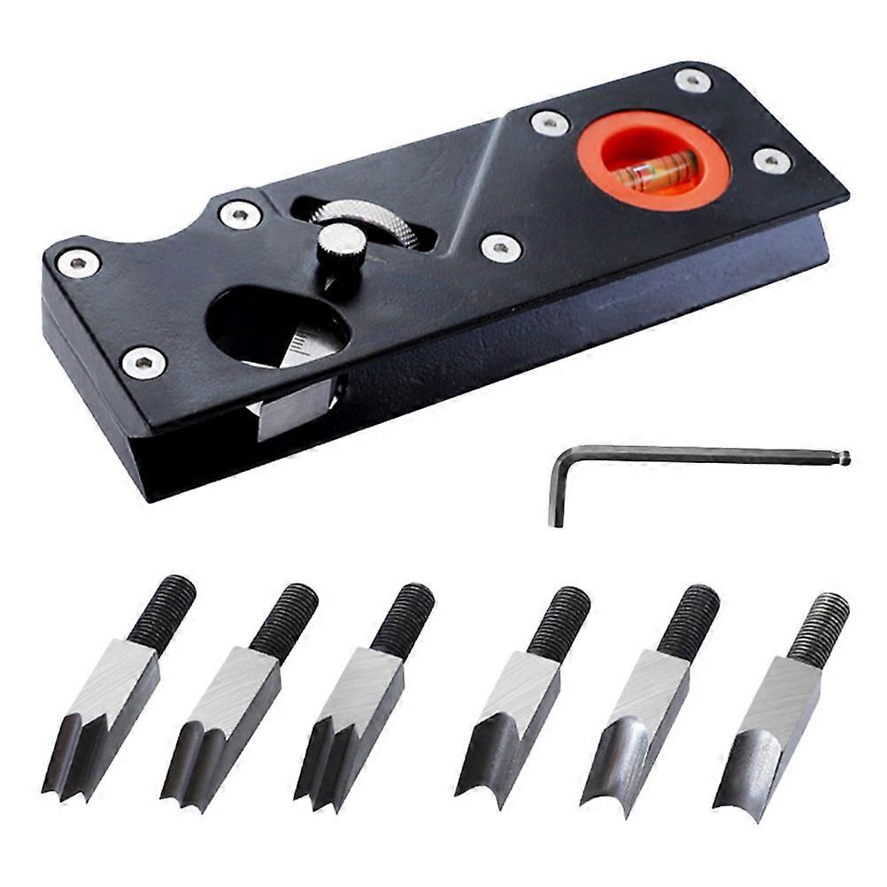 Black Aluminum Alloy Woodworking Planer with Contoured Handle for Precise Angle Planing 1 Set