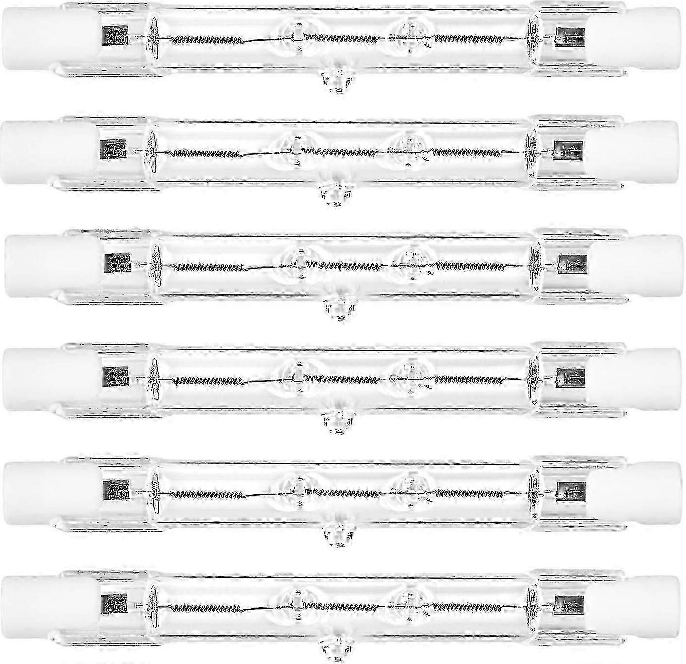 6 Pack R7s Halogen Bulb 118mm 230w Dimmable 230v 4650lm 2800k Warm White Energy Saving Tungsten Linear Bulbs Floodlight J118 Security Light Bulb -new