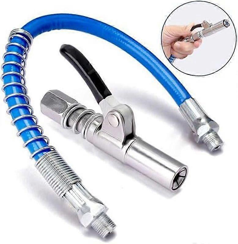 Grease Gun Fitting Coupler for Grease Pump Grease Tip with Flexible Hose G Coupler Grease Pump Tip