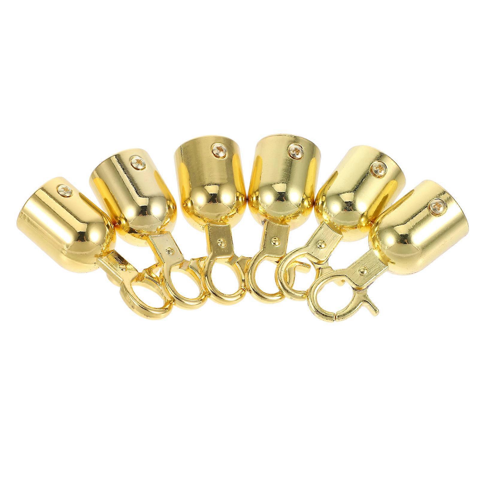 6pcs Durable Rope End Stoppers with Spring Hooks for Crowd Control and Queue Management at Outdoor Events