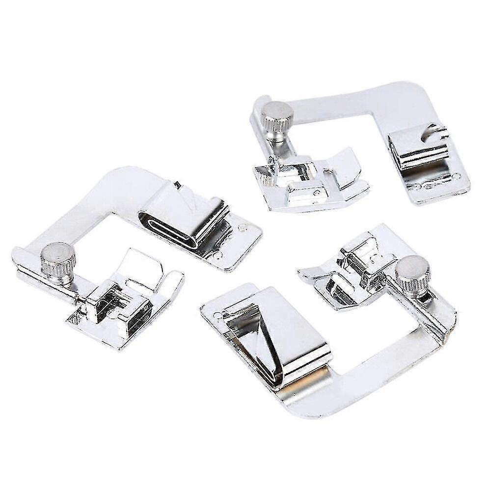 3pc Rolled Hem Foot for Singer Brother Low Shank Sewing Machine - Silver
