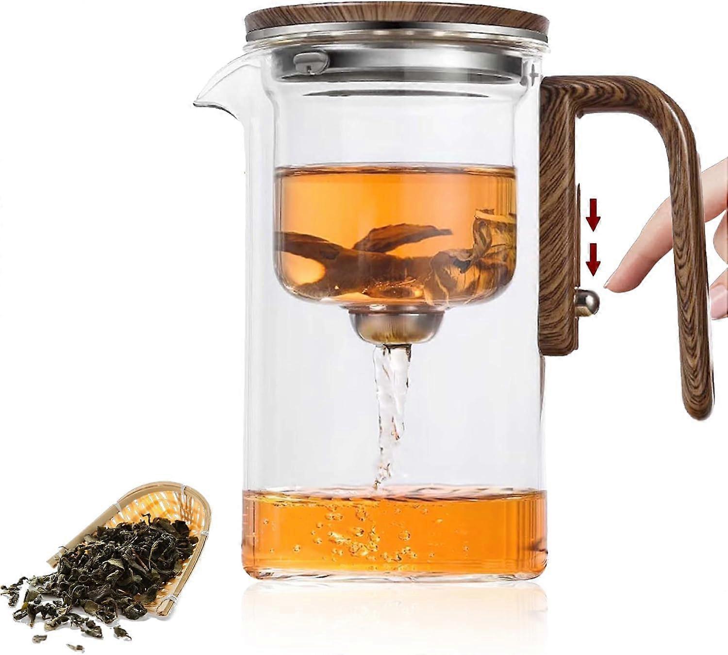Magic Teapot, Enchanti Glass Teapot with Water Filler and Strainer (600ml)