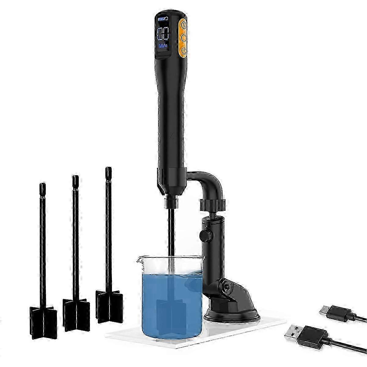 Electric Resin Mixer for Epoxy and Paint with Timer-Controlled Motorized Stirring Functionality