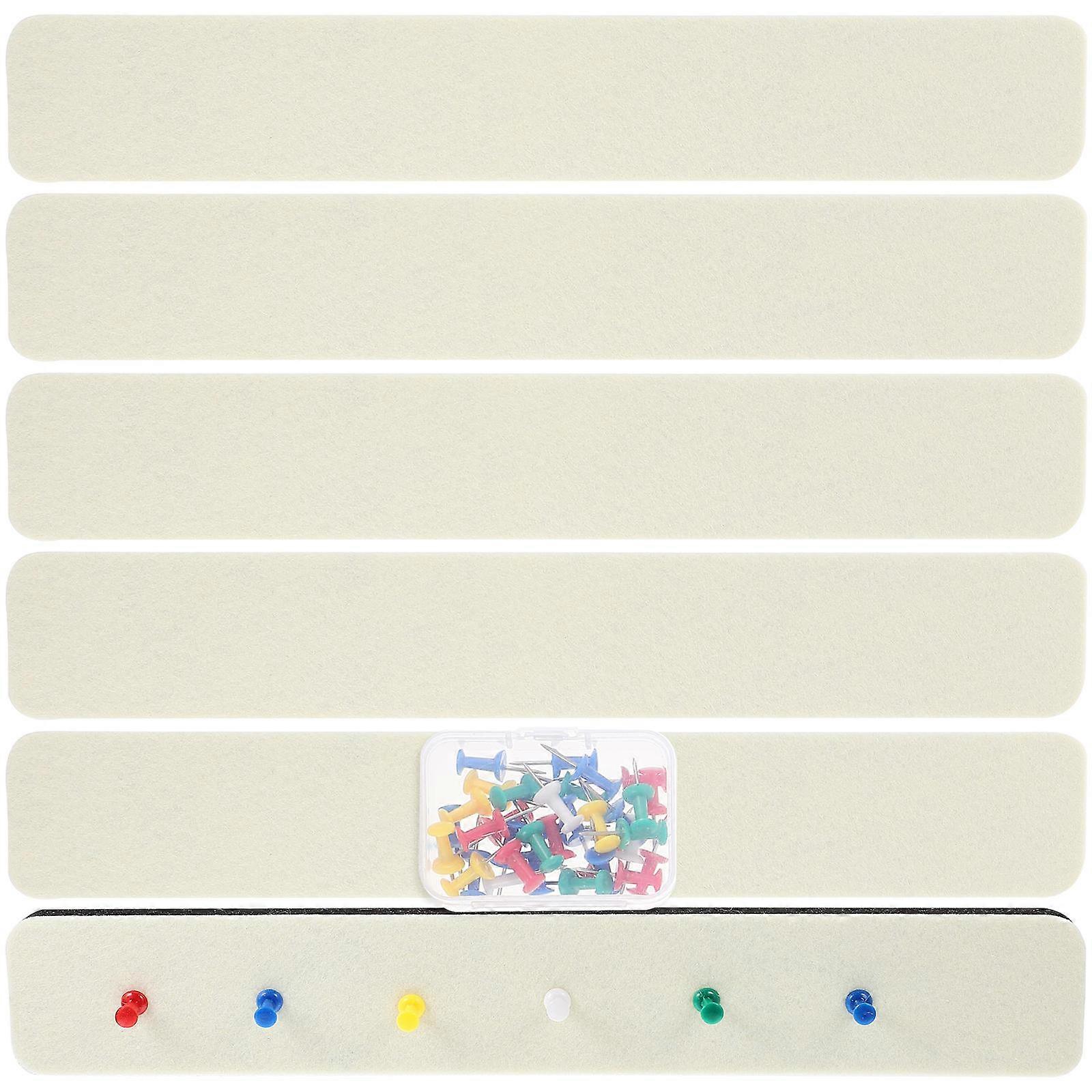 Reminder Tool Felt Pin Board Notice Board Wall Installation Indoor Use EVA Material 33x5x1.2cm 6 Strips per Set 1Set