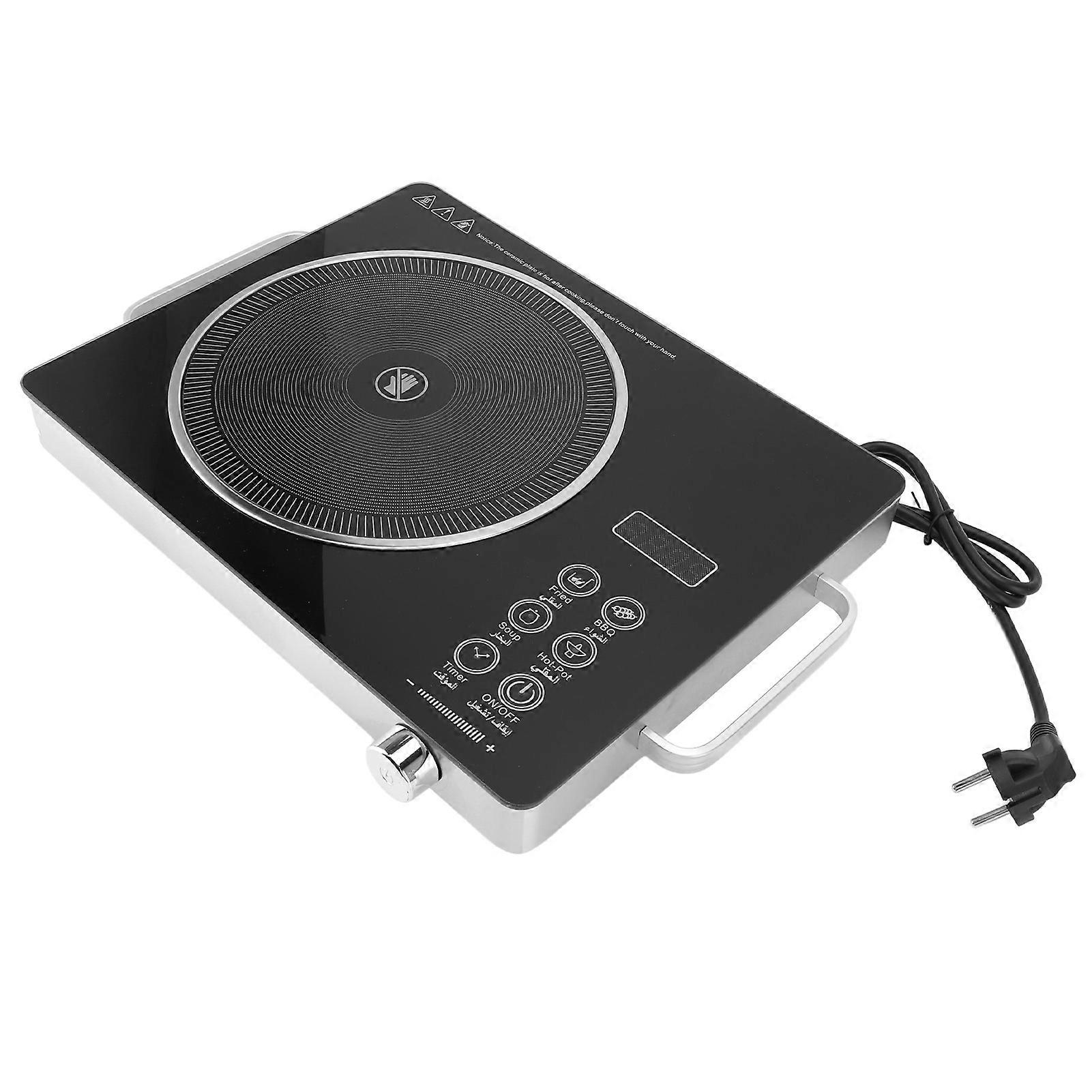 3500W Countertop Single Burner Waterproof Multifunction Electric Induction Cooktop Hot Plate with Touch Control Timer