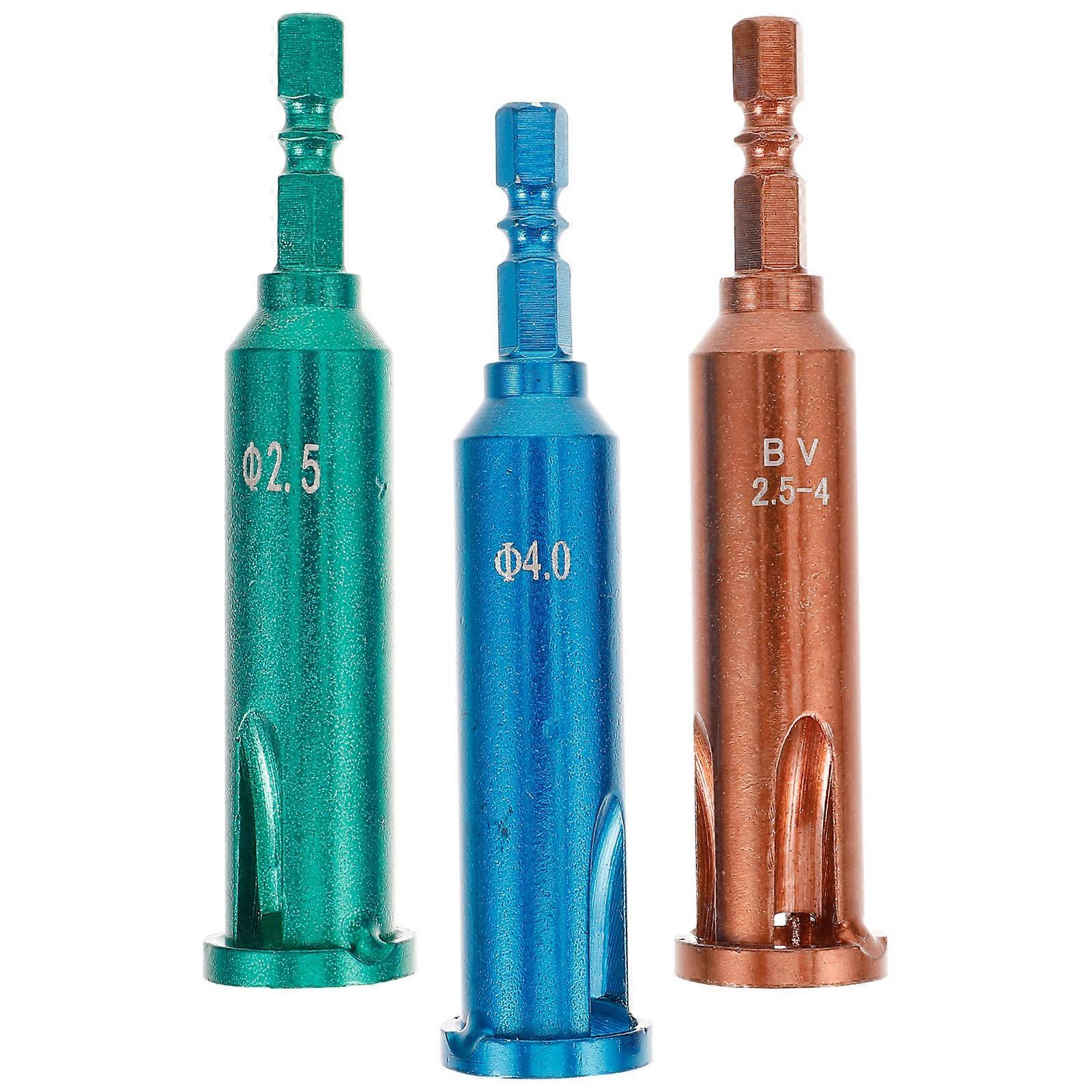 3pcs Ergonomic Electrical Wire Twisting Tool & Stripper Drill Attachment for AWG Cables – Durable & Versatile