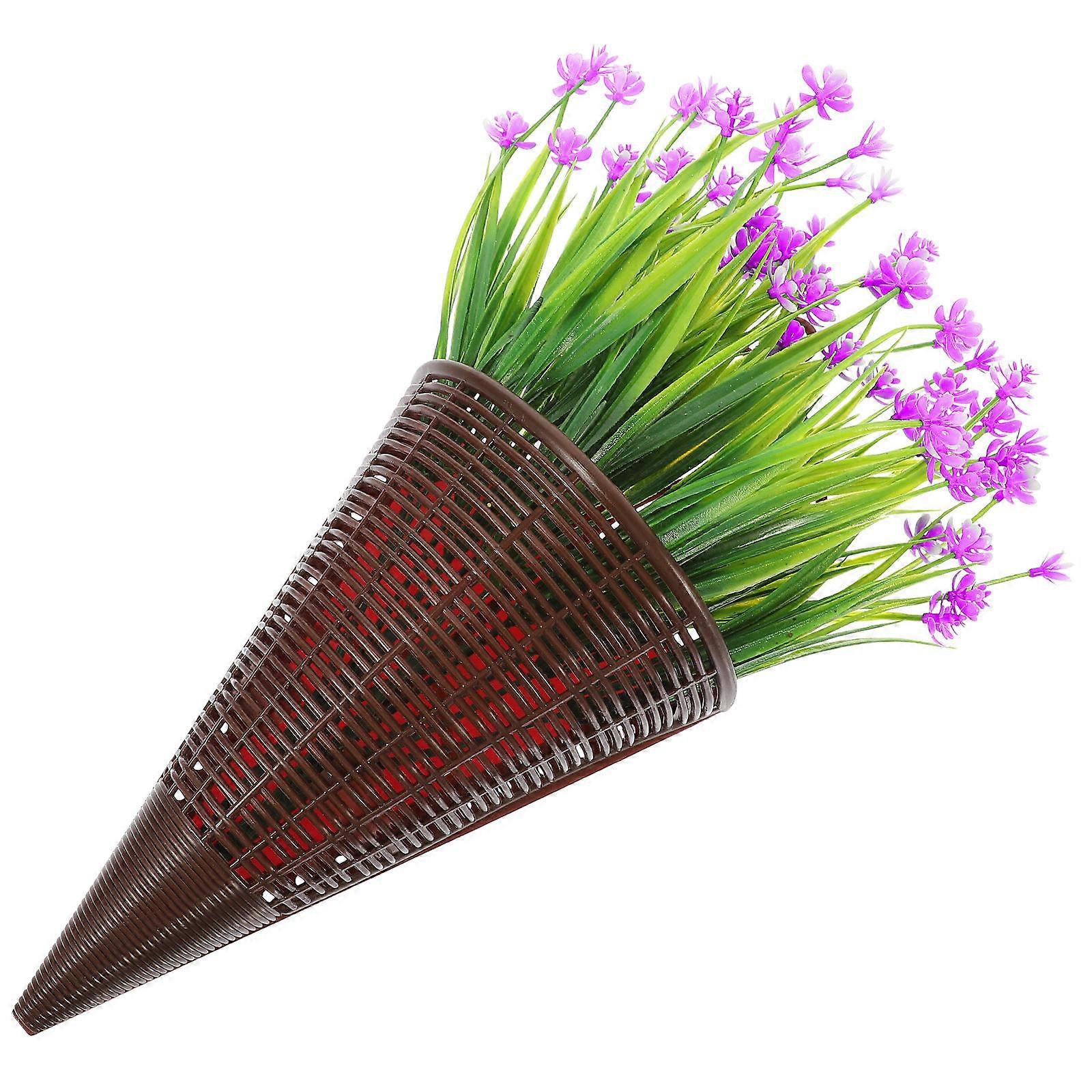 Hanging Floral Basket Artificial Home Decor Spring Season Plastic High Simulation Technology 1Set