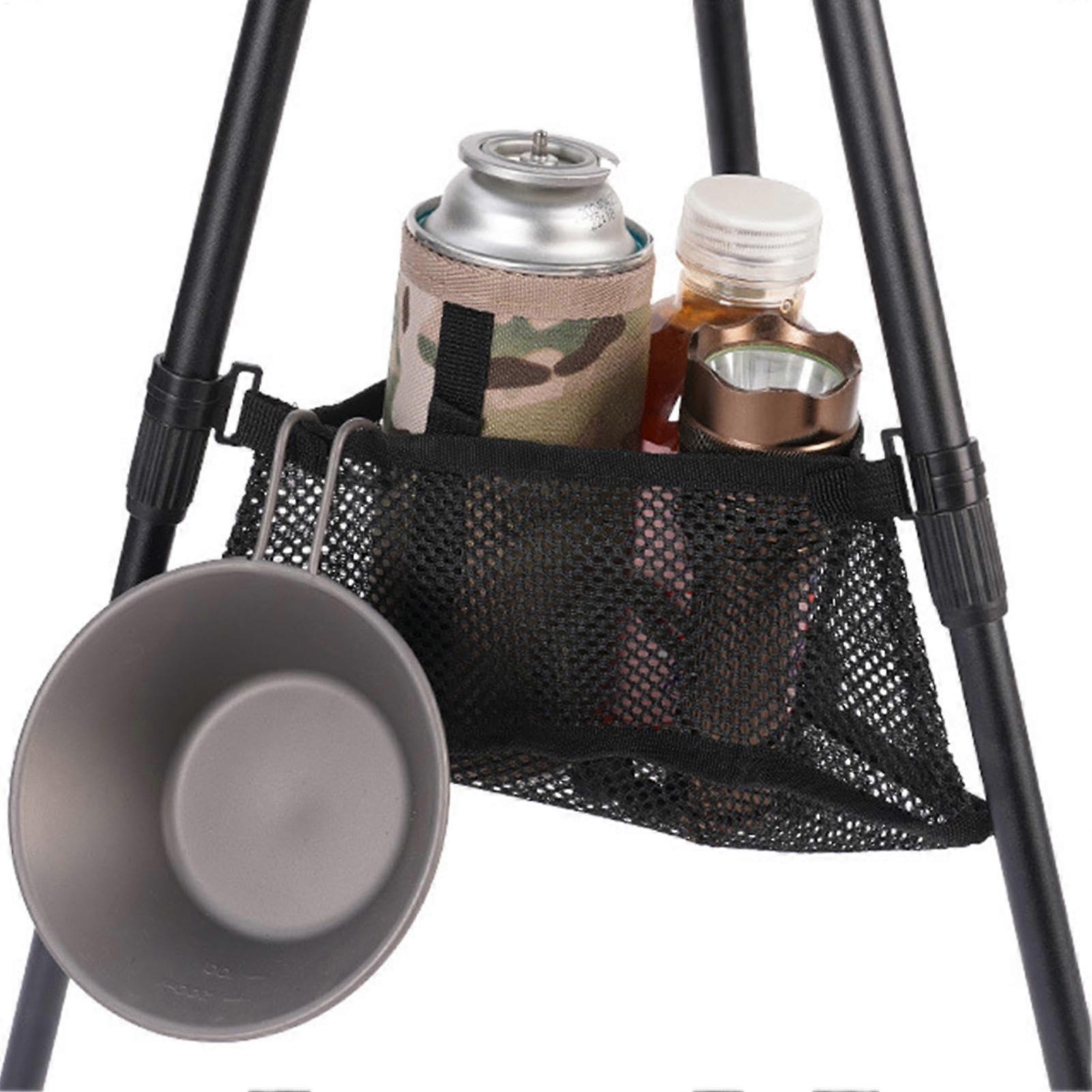 Table Storage Net Bags - Triangular Mesh Portable Outdoor Camping Bag for Toys, Phones, Cookers, Snacks, 50x70 cm
