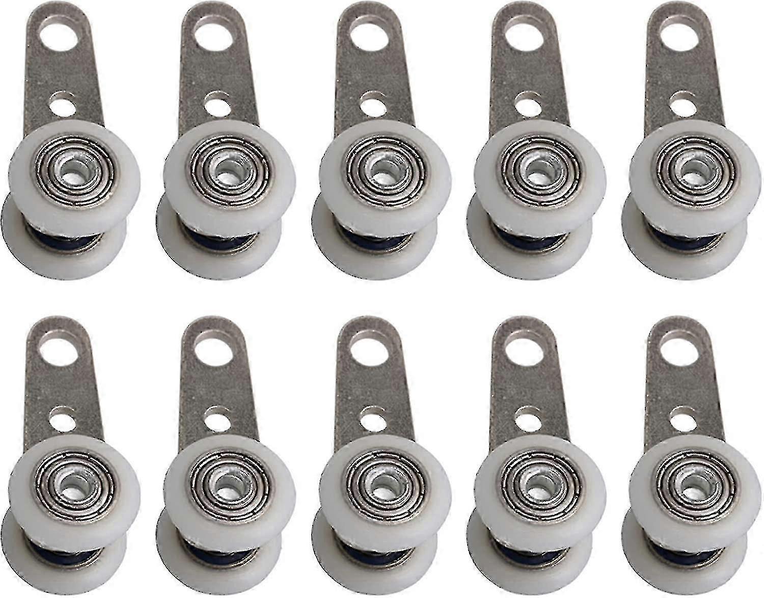 Set of 10 rollers for bay windows or sliding doors - metal and plastic hwy