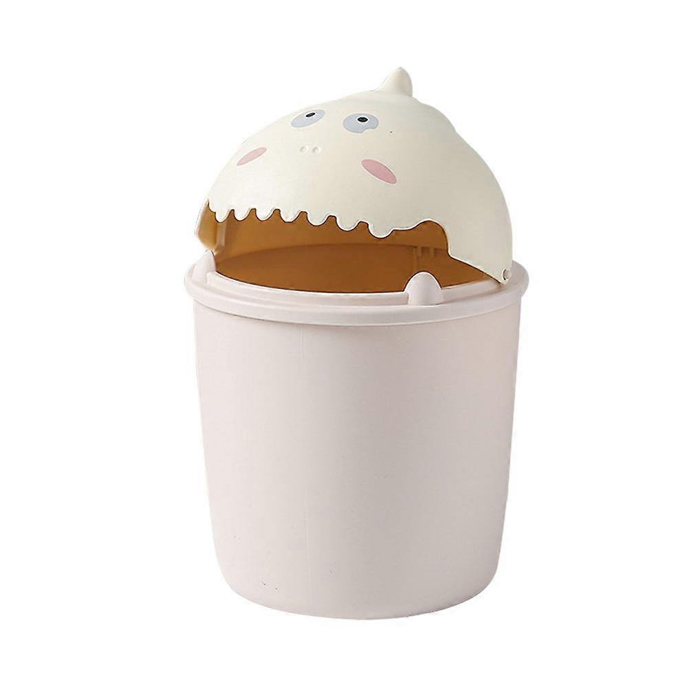 Cute Small Trash Can Multi-Function Desktop Trash Can Users Who -Saving And Decoration Pink 1Pack