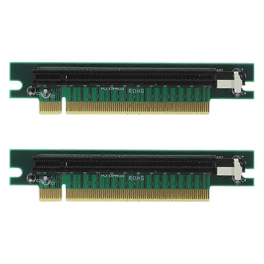 2pcs PCI E GPU Riser Adapter Card, Angled Extension for Graphics Card Testing, Backup, and Computer Upgrades, Durable Construction, Easy Installation