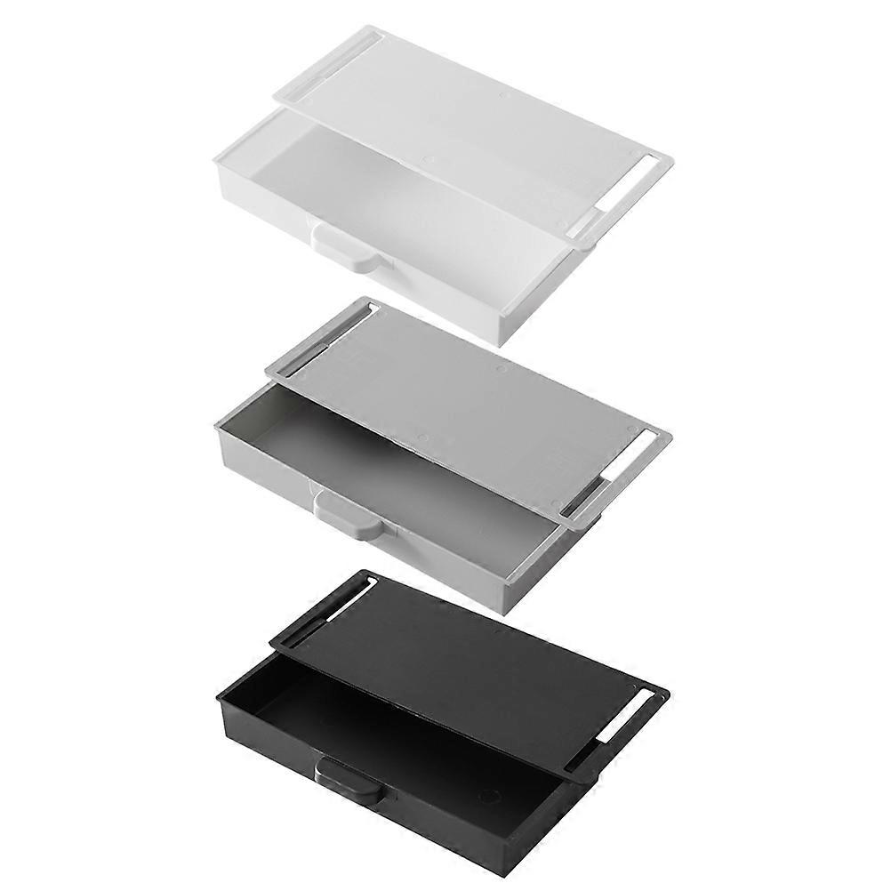 3pcs Under Table Drawer Organizer, Self Adhesive Hidden Storage for Office – Versatile Pencil Case & Clutter Free